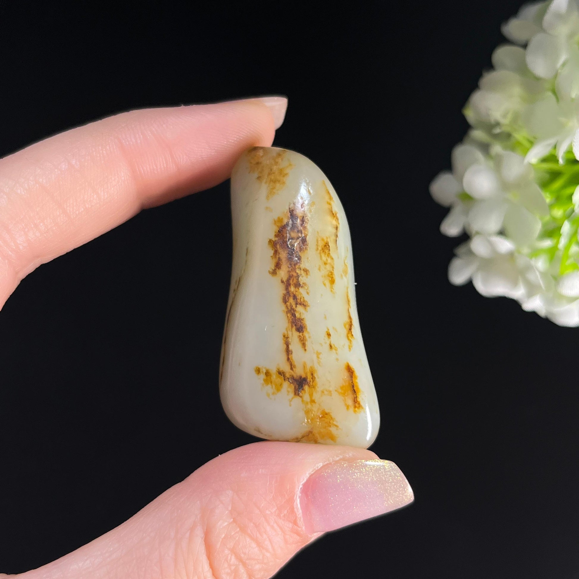 和田玉青白玉“秋砂涵光”黄皮秋梨皮籽料（yc361335）