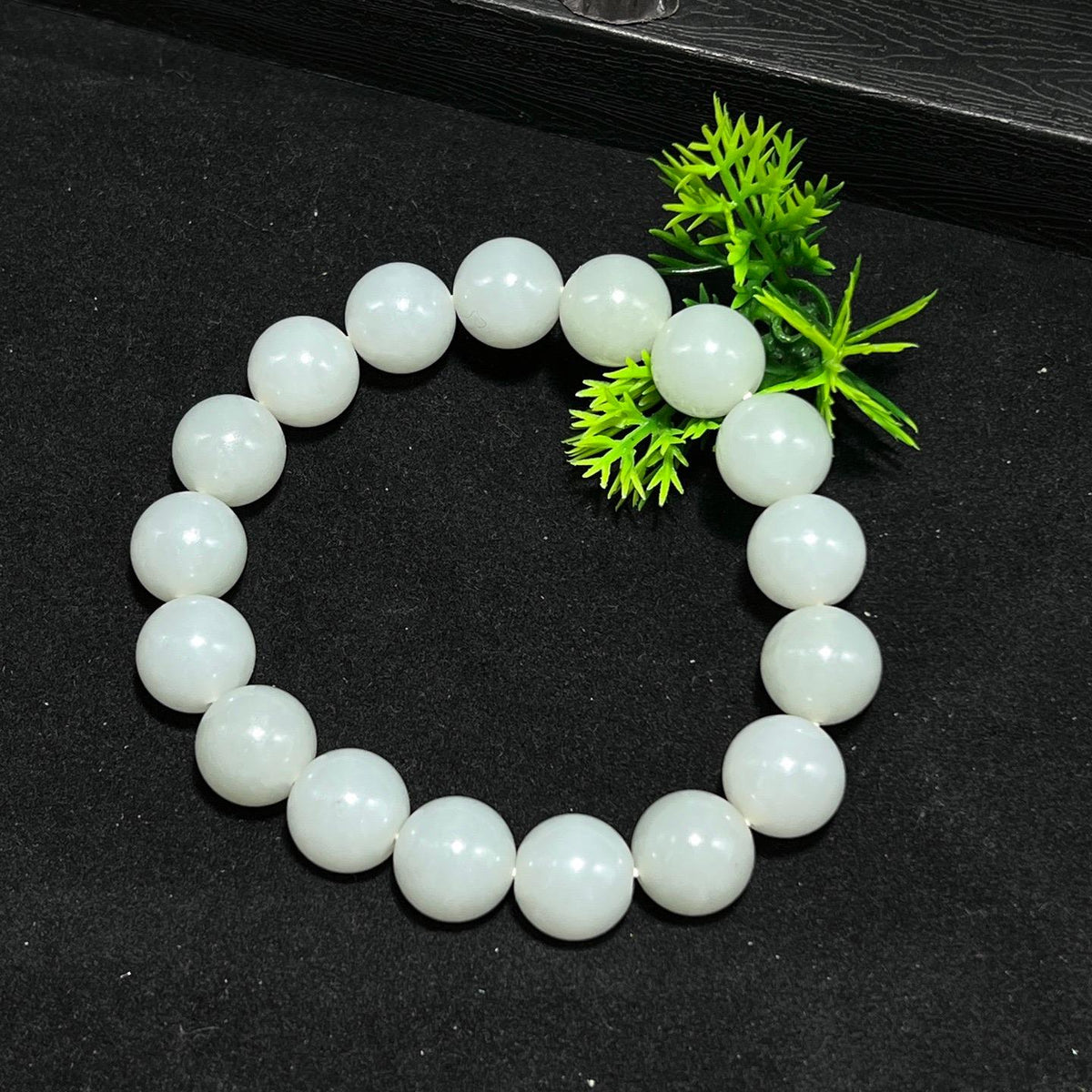 和田玉白玉圆珠手串（yc712896）