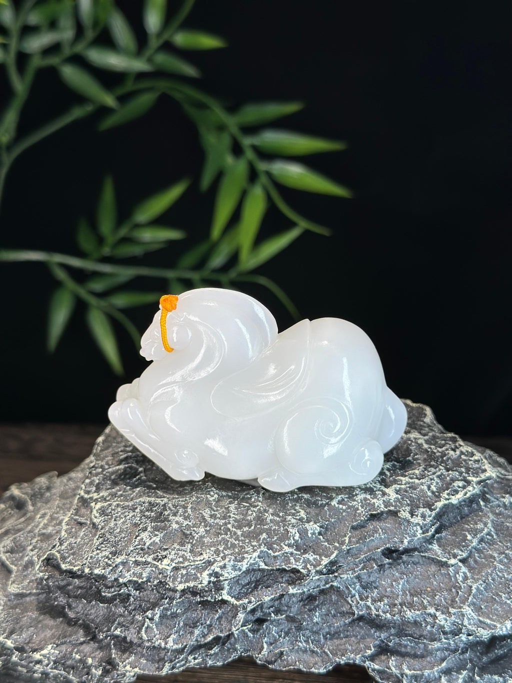 和田玉精品白玉唐马手把件（yc732076）
