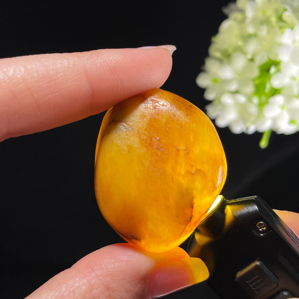 和田玉“金沁裹玉”黄沁金包银籽料（yc394050）