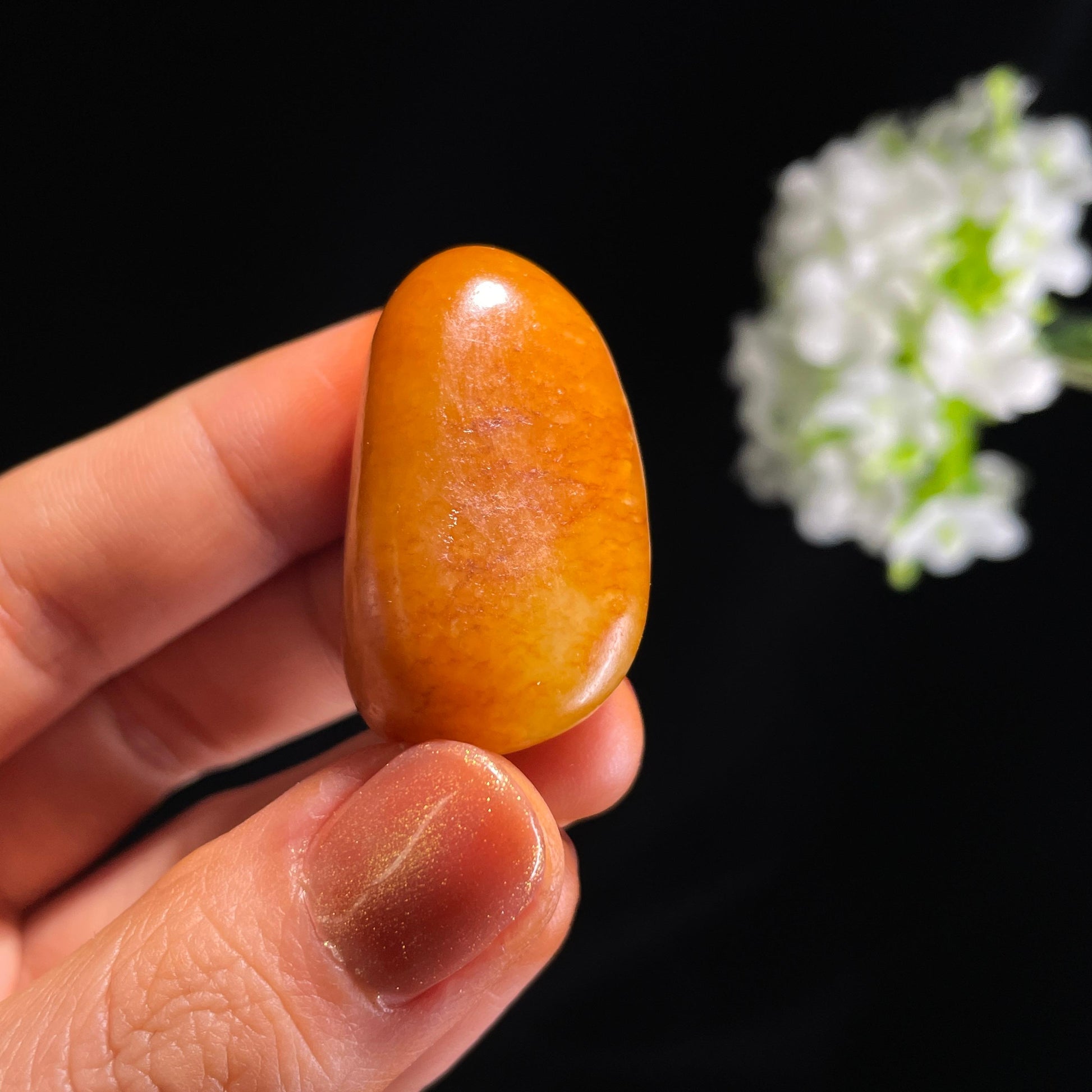 新疆天然和田玉“晴晖蕴玉”黄沁籽料（yc376235）