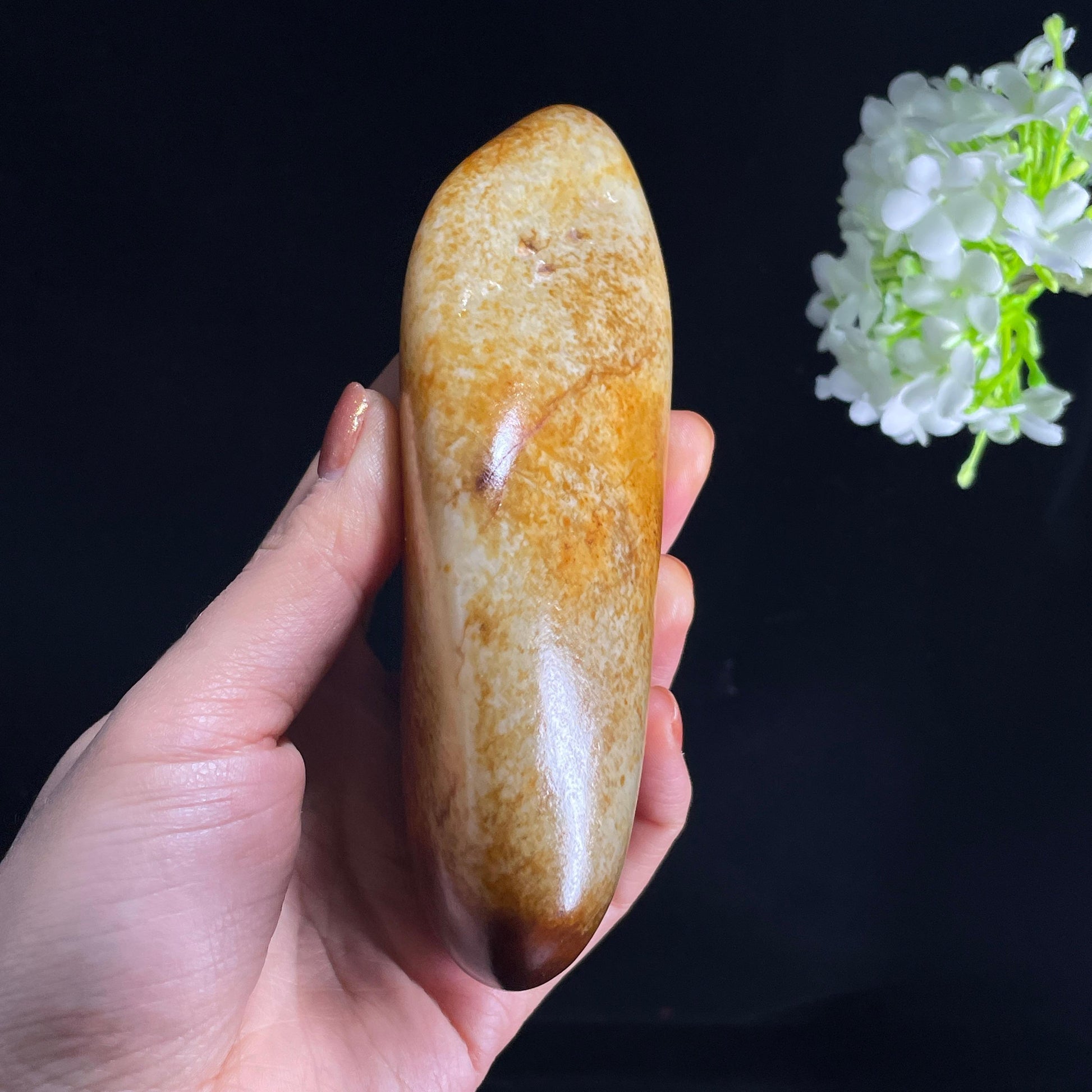 和田玉白玉“赤岸秋晖”聚红皮籽料（yc387537）