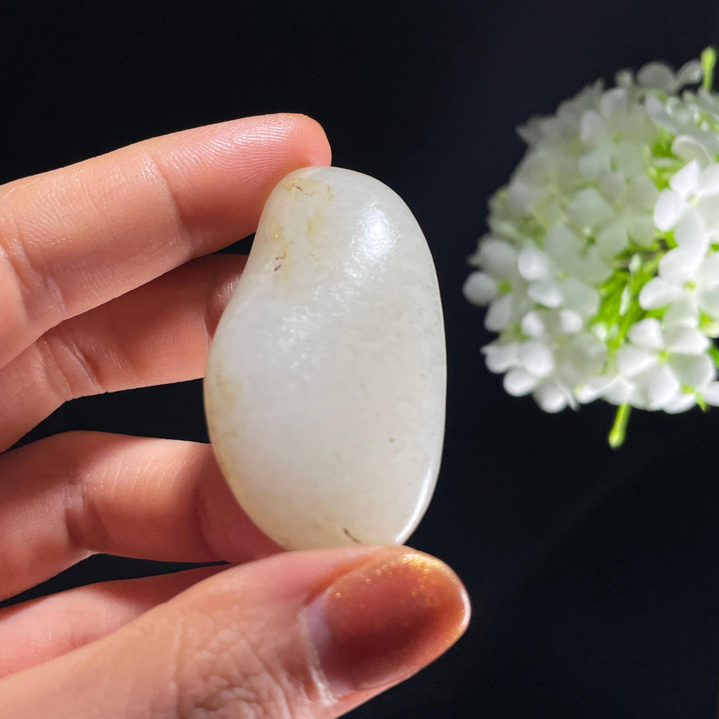 和田玉散墨青花“淡墨流金”洒金皮籽料（yc392650）