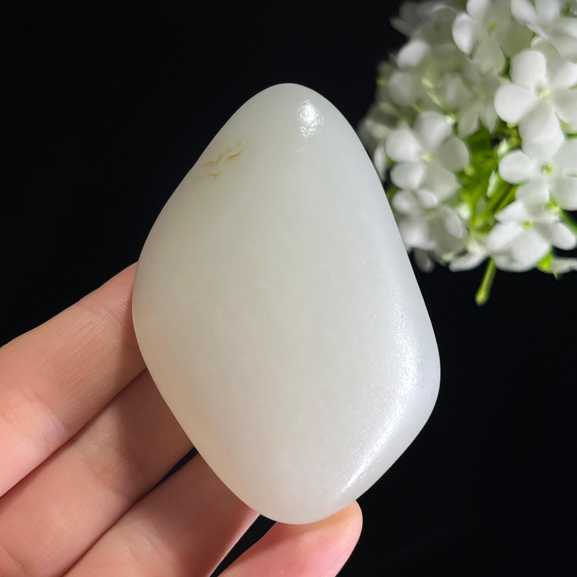 和田玉白玉“霜华映月”光白籽籽料（yc353876）