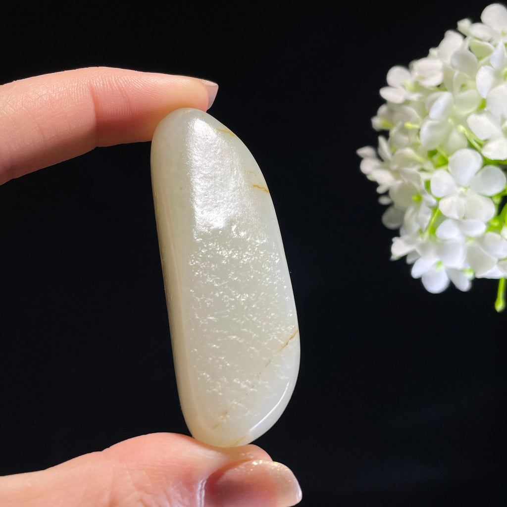 新疆天然和田玉“素玉纳福”白玉洒金皮籽料（yc317277）