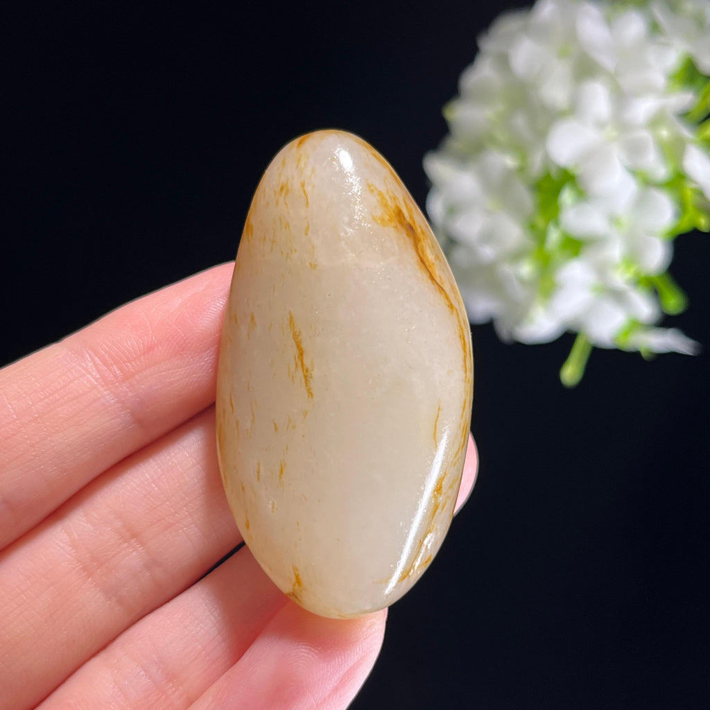 和田玉青白玉“星粟落玉”洒金皮籽料（yc351334）