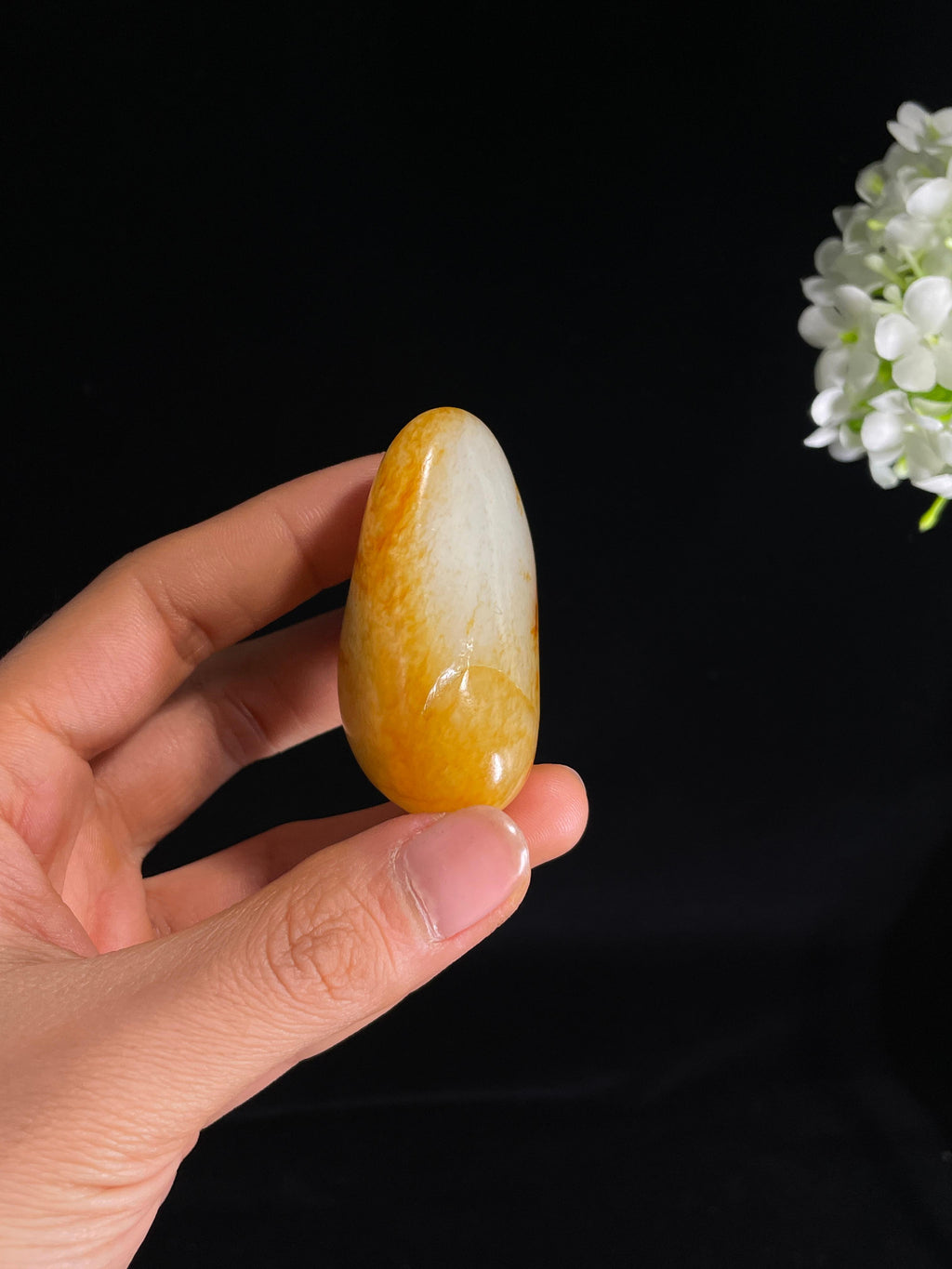 新疆天然和田玉白玉洒金皮籽料原石（yc272785）