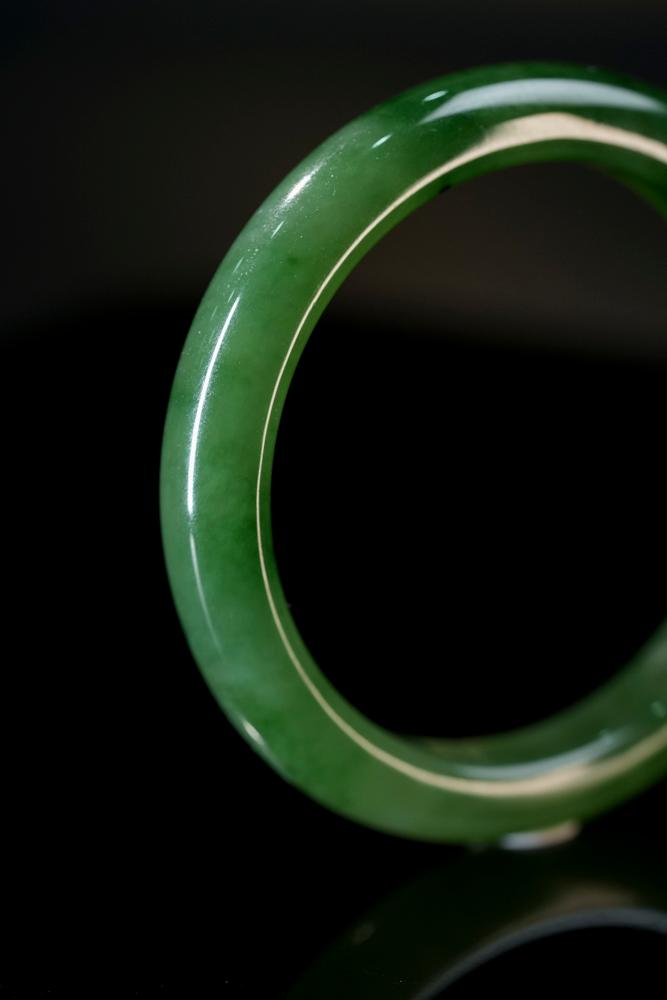 新疆天然和田玉碧玉手镯10（yc253303）