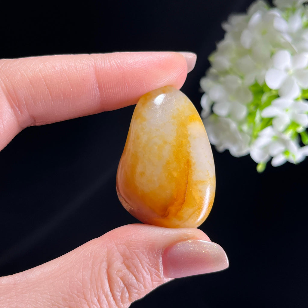 和田玉白玉“秋澜碎金”通体洒金皮籽料（yc356728）
