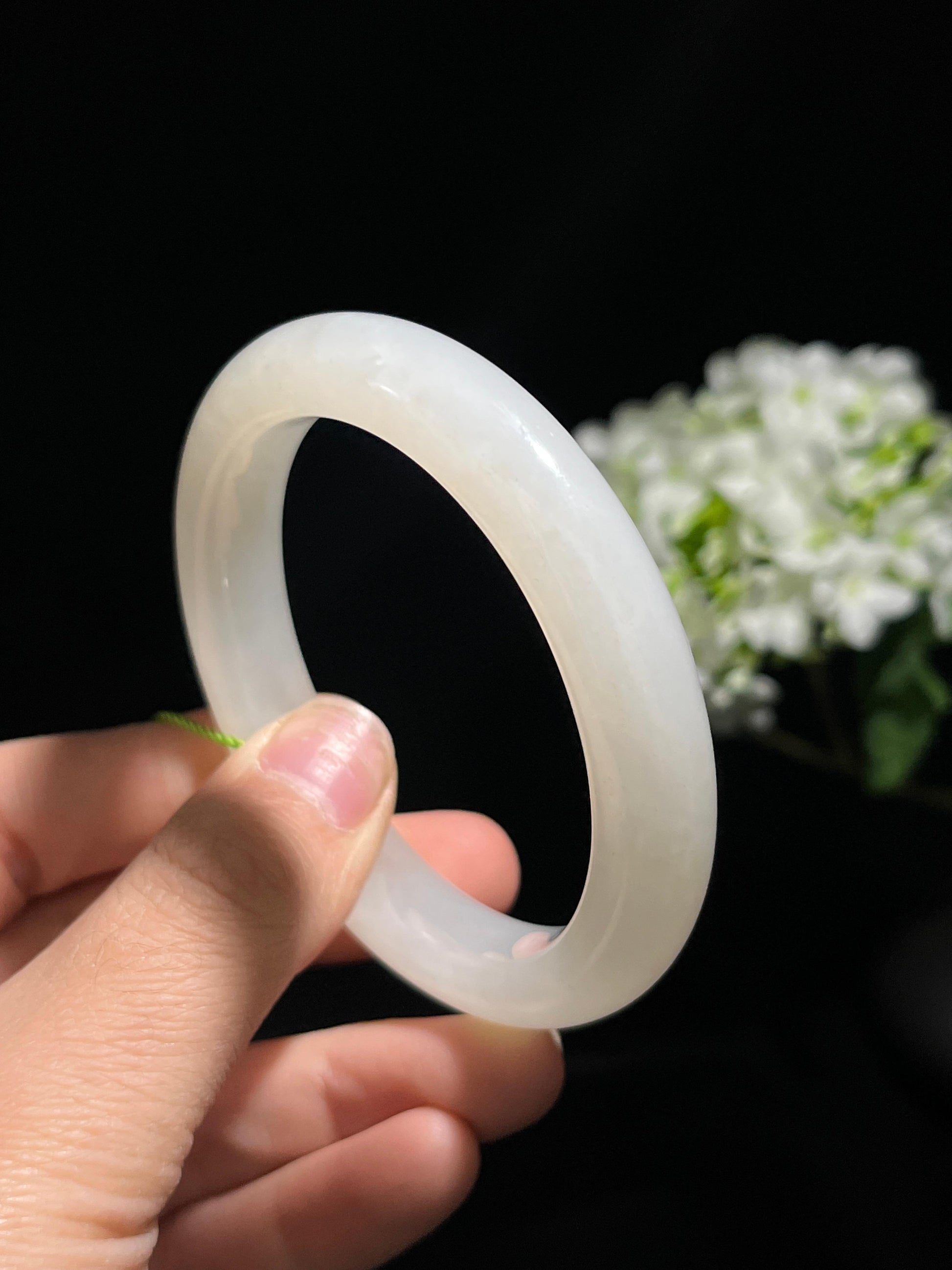 和田玉白玉手镯（卡55-卡57）（yc254772）