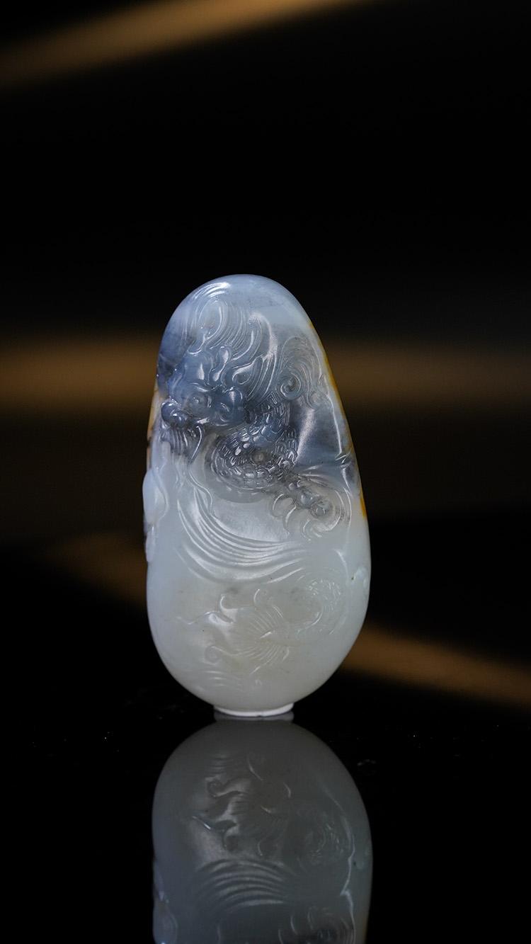 新疆和田玉特色三彩观音挂件（yc248586）