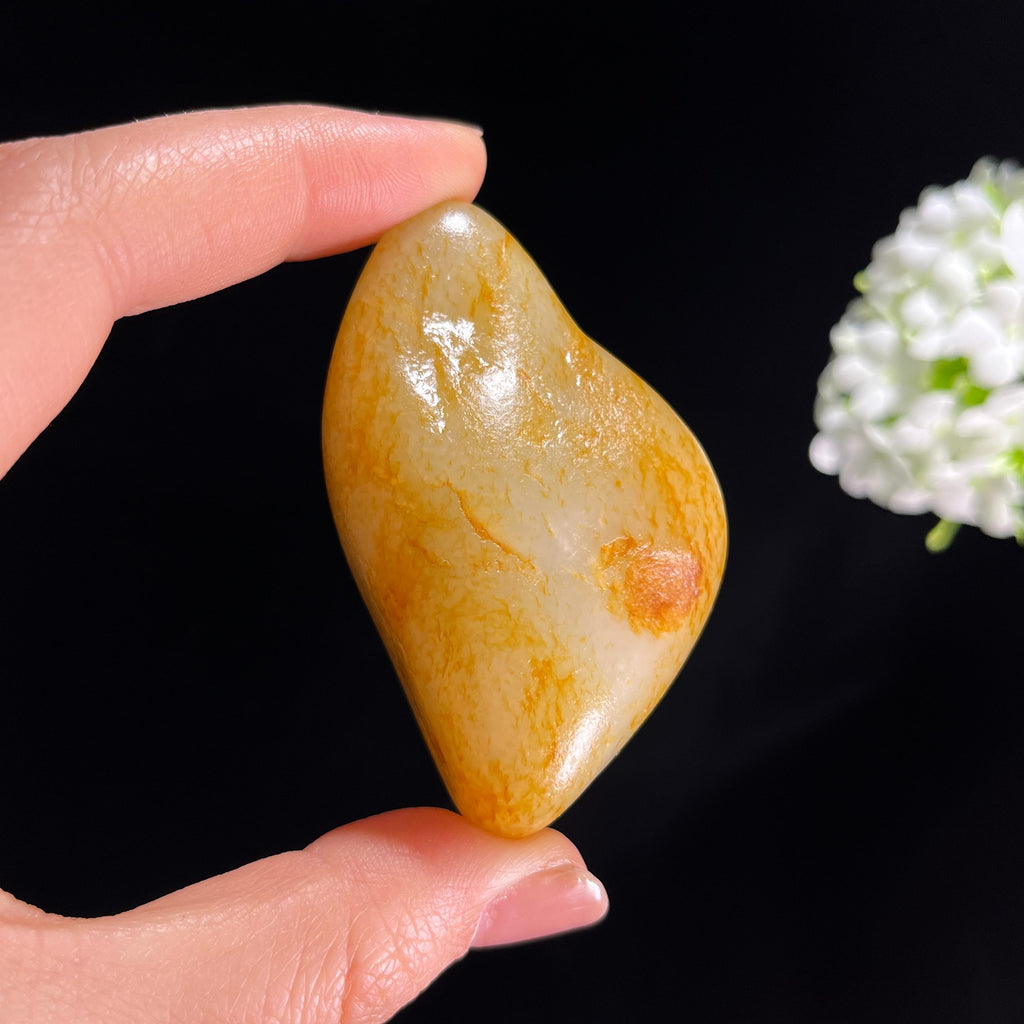 和田玉白玉通体洒金皮“金砂玉莹”籽料原石（yc286314）