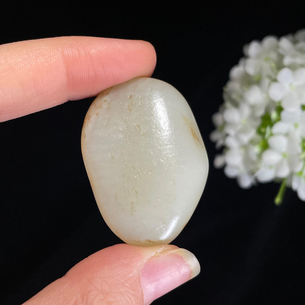 和田玉白玉“浅秋玉痕”红皮籽料（yc417371）