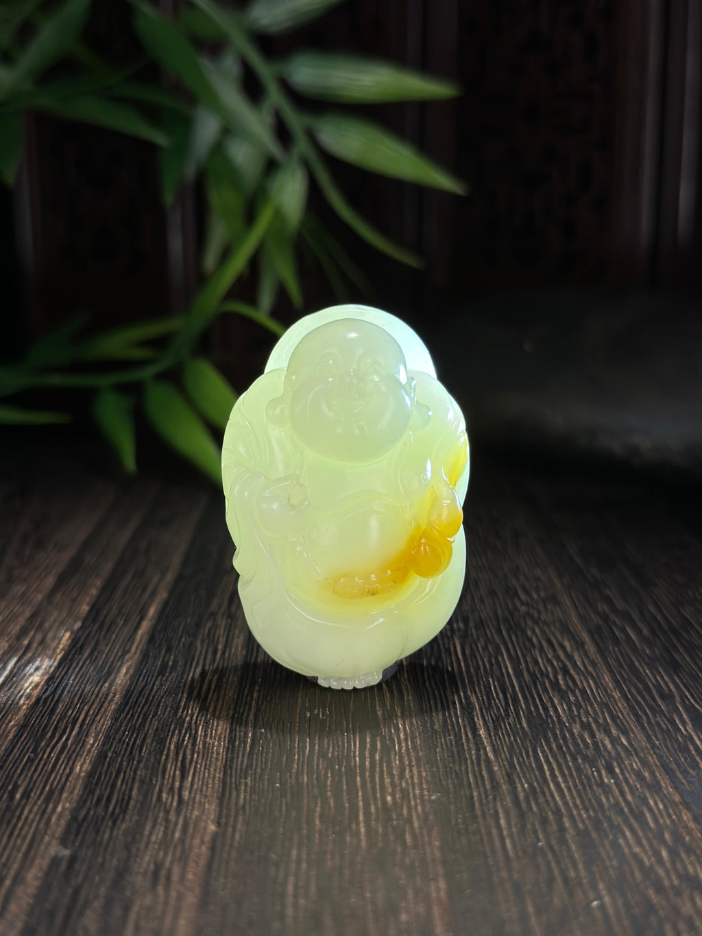 和田玉糖白弥勒佛挂件（yc702517）