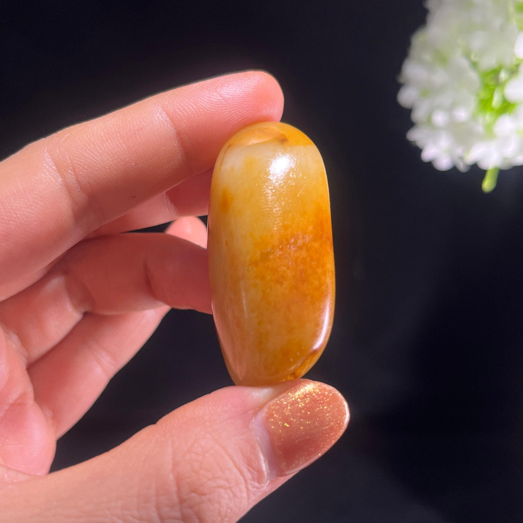 和田玉白玉“秋光浣玉”洒金皮红皮籽料（yc387431）