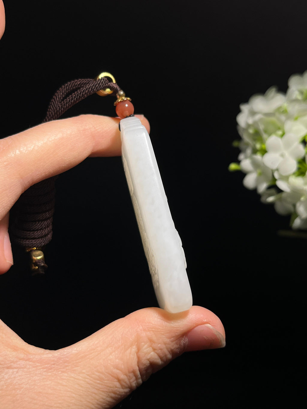 和田玉观音牌吊坠（yc258303）