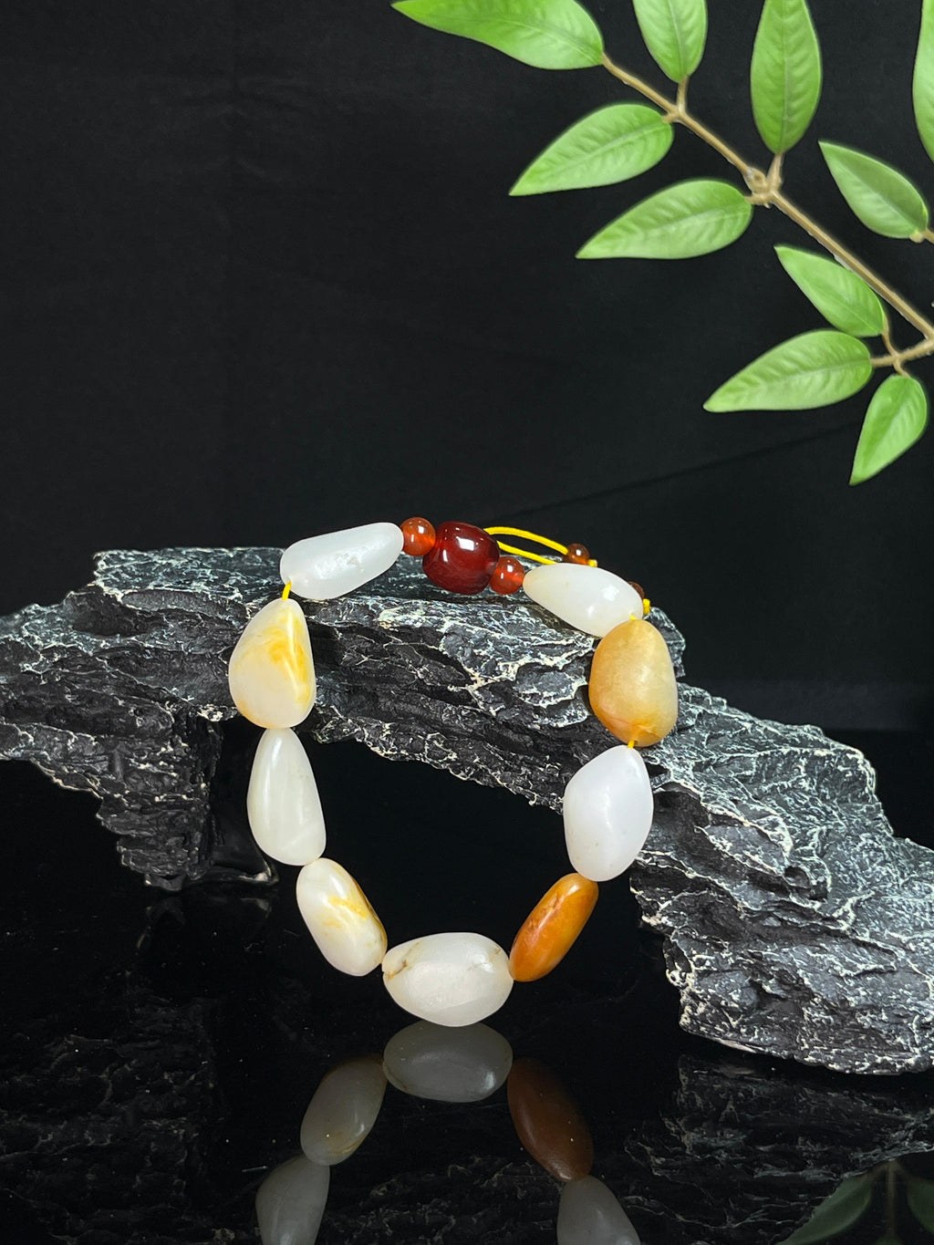 新疆和田玉天然籽料原石手串手链（yc230468）