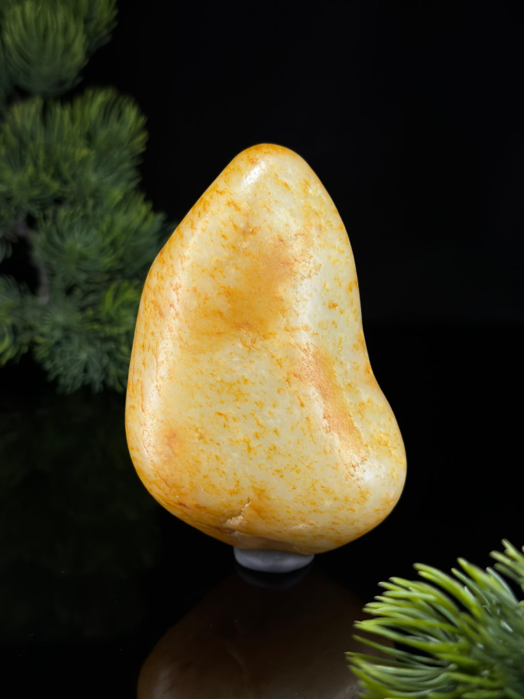 新疆和田玉高青白通体洒金皮精品籽料手把件（yc478665）