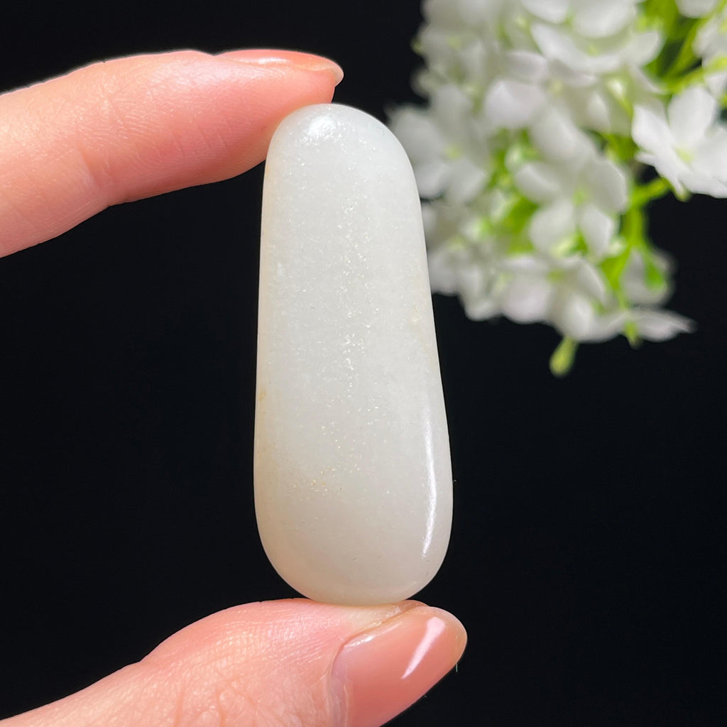 新疆天然和田玉洒金皮白玉籽料（yc345147）