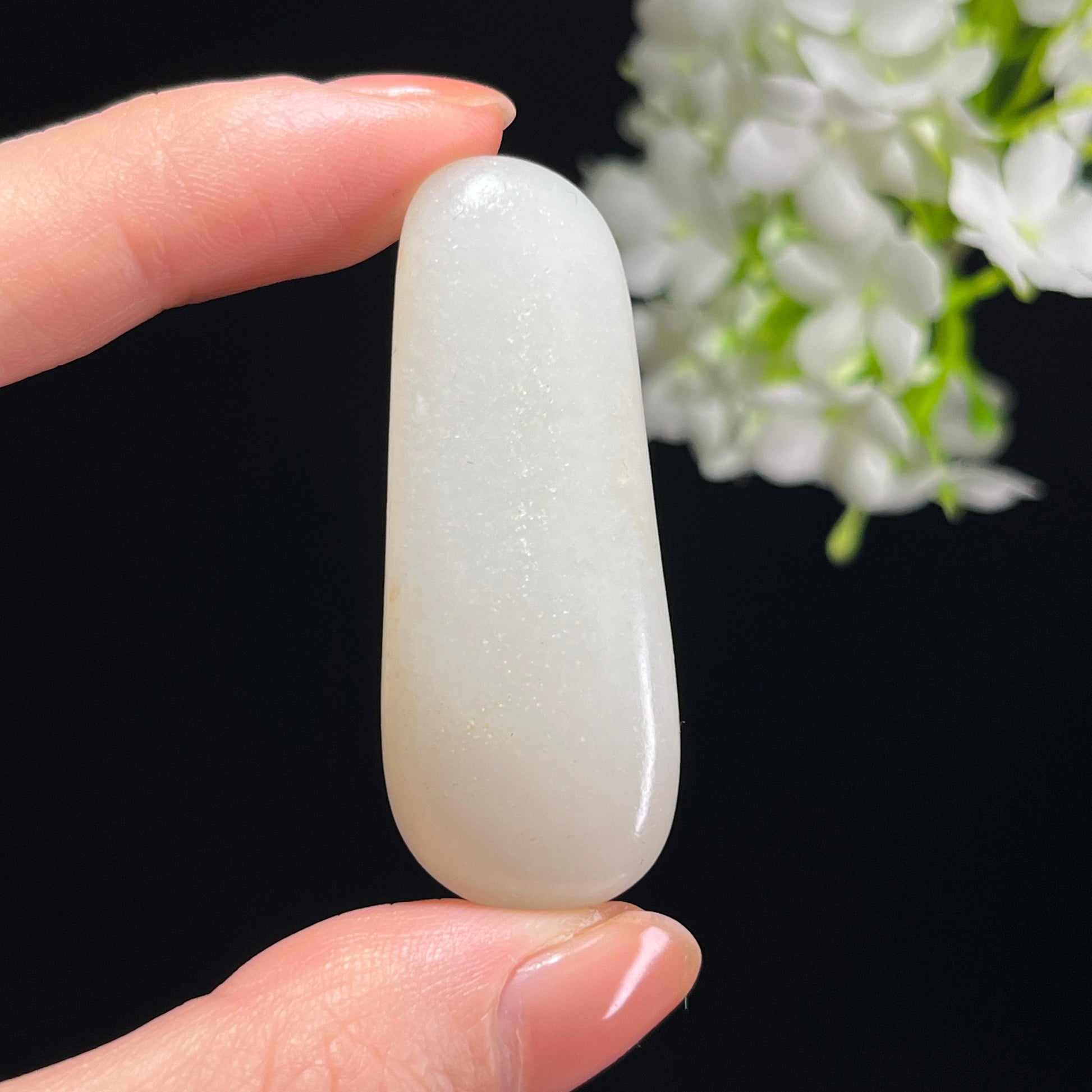 新疆天然和田玉洒金皮白玉籽料（yc345147）