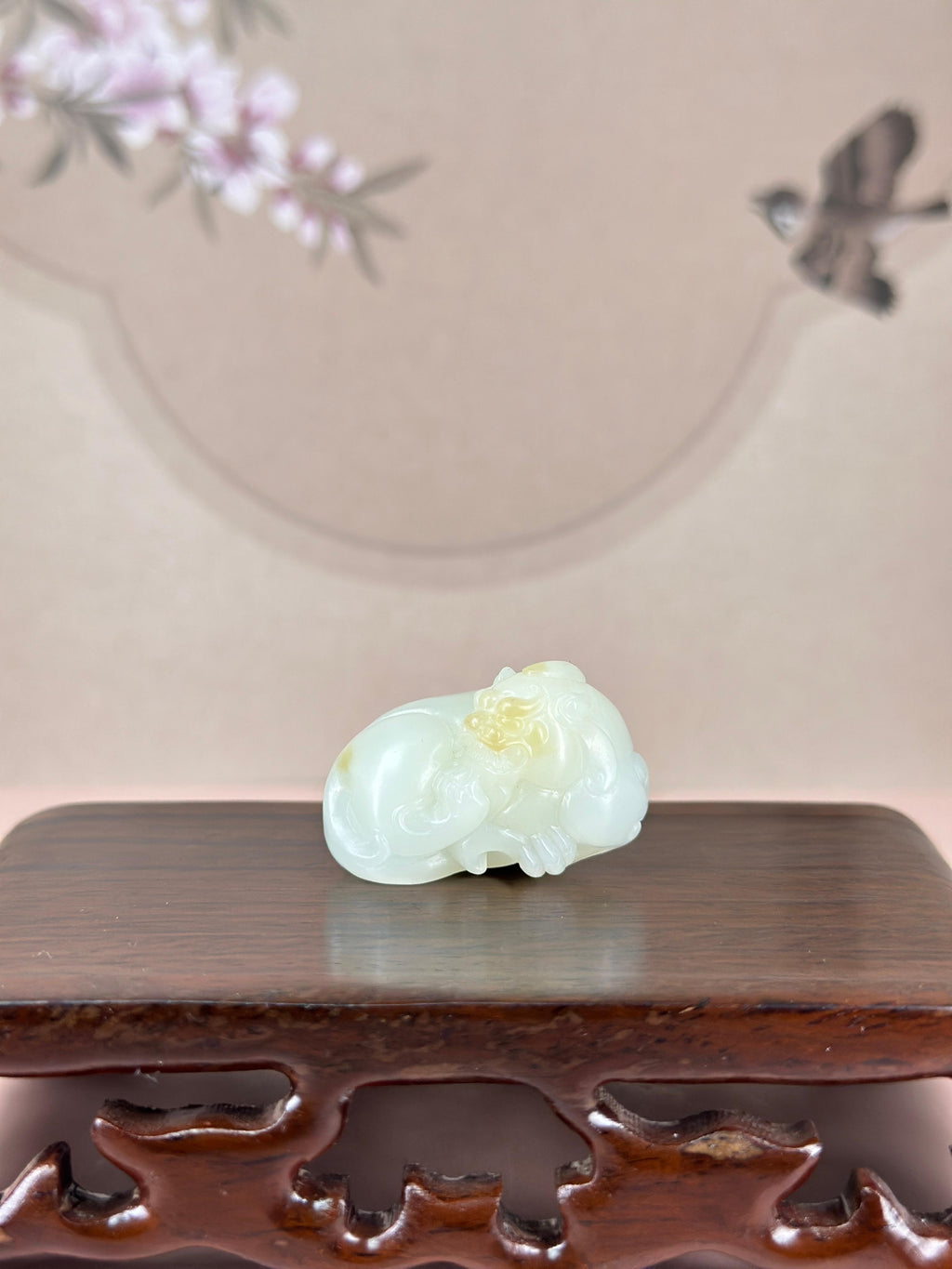 和田玉糖白貔貅挂件（yc775460）
