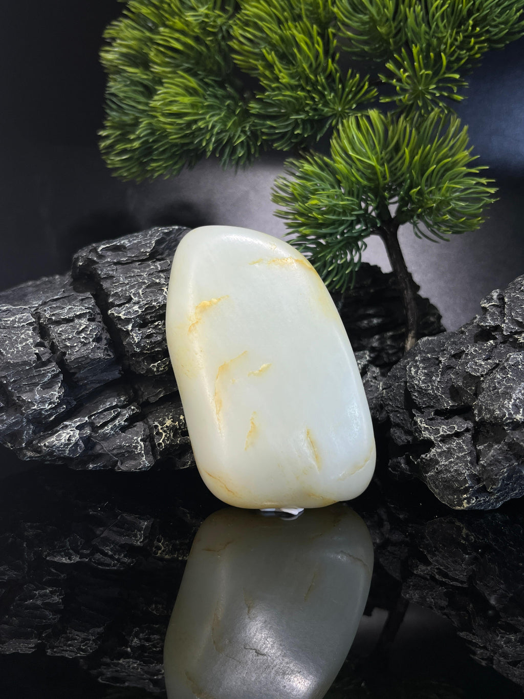 和田玉一级白洒金皮原籽摆件（yc212556）