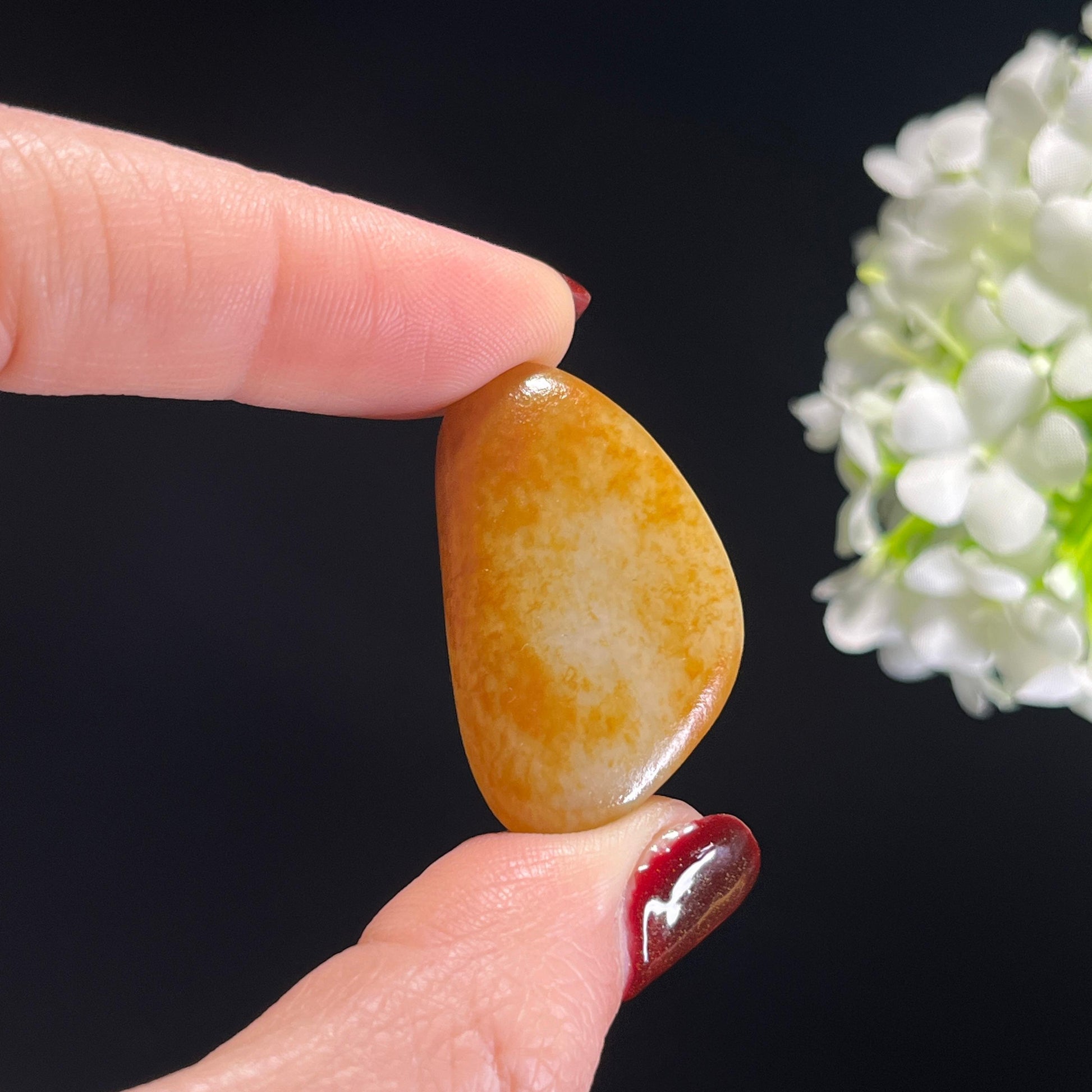 和田玉白玉“秋实含韵”通体洒金皮籽料挂件（yc336328）