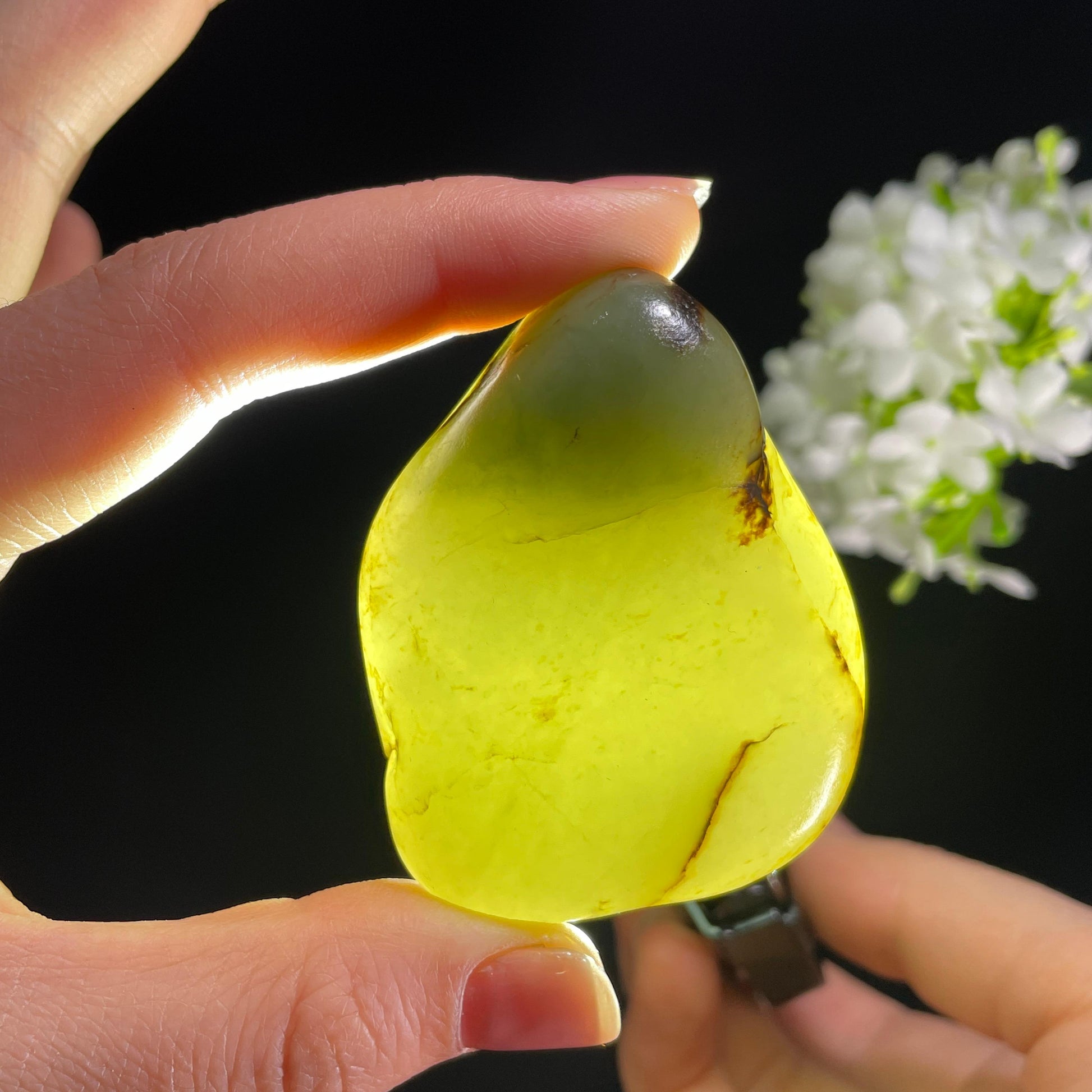 和田玉带翠青白玉“翠痕栖玉”籽料原石（yc283040）