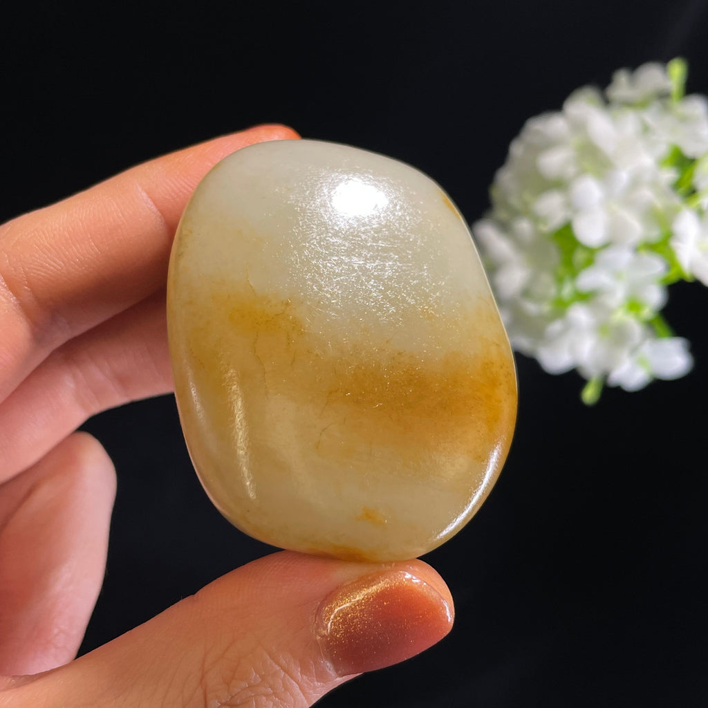 和田玉青白玉“金溪穿岭”聚黄皮籽料（yc375262）