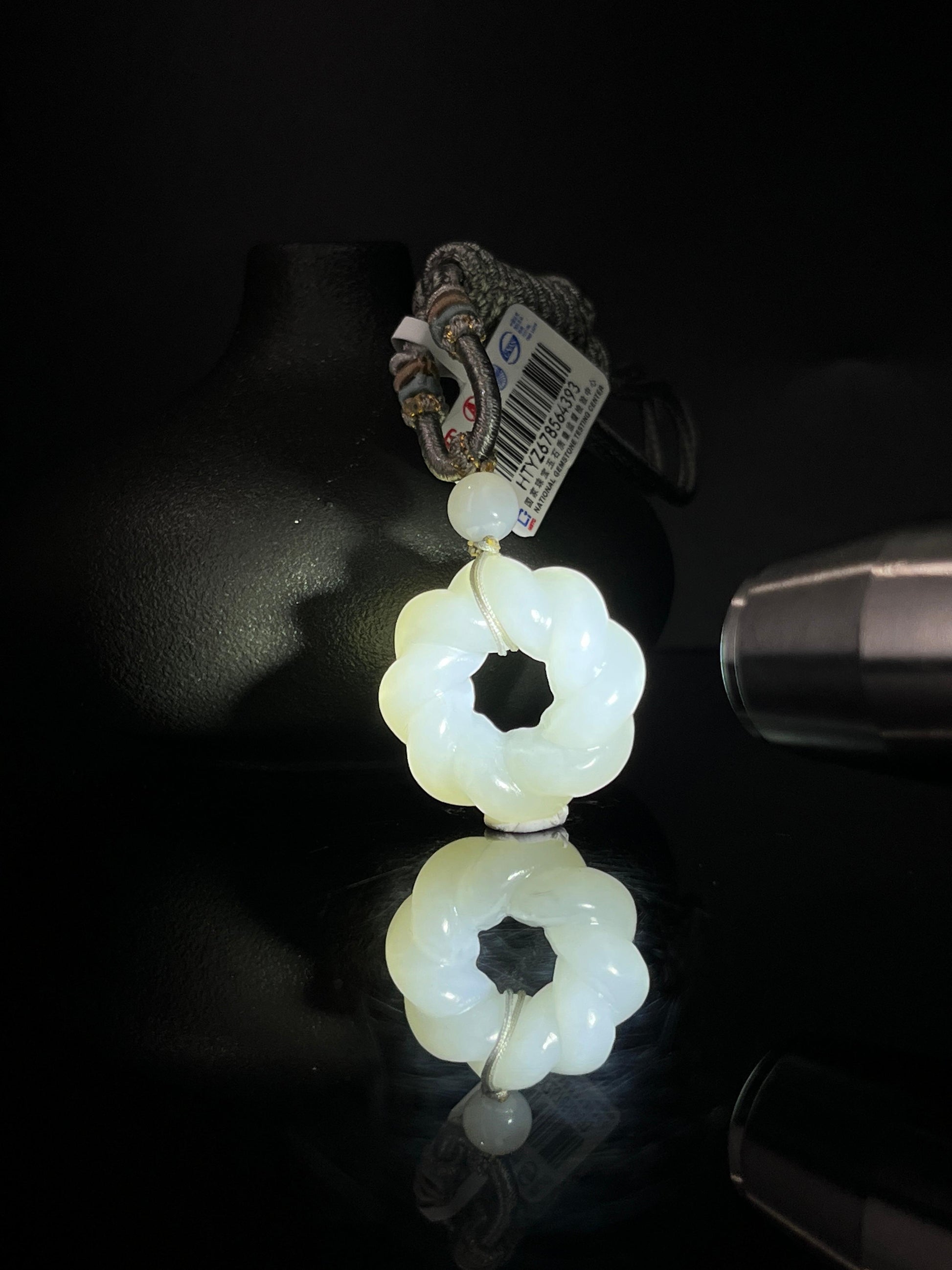 天然和田玉白玉时来运转吊坠2（yc240909）