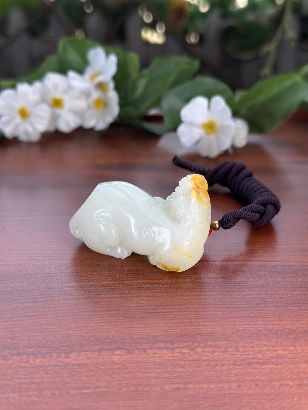 新疆和田玉洒金皮籽料貔貅挂件（yc709335）