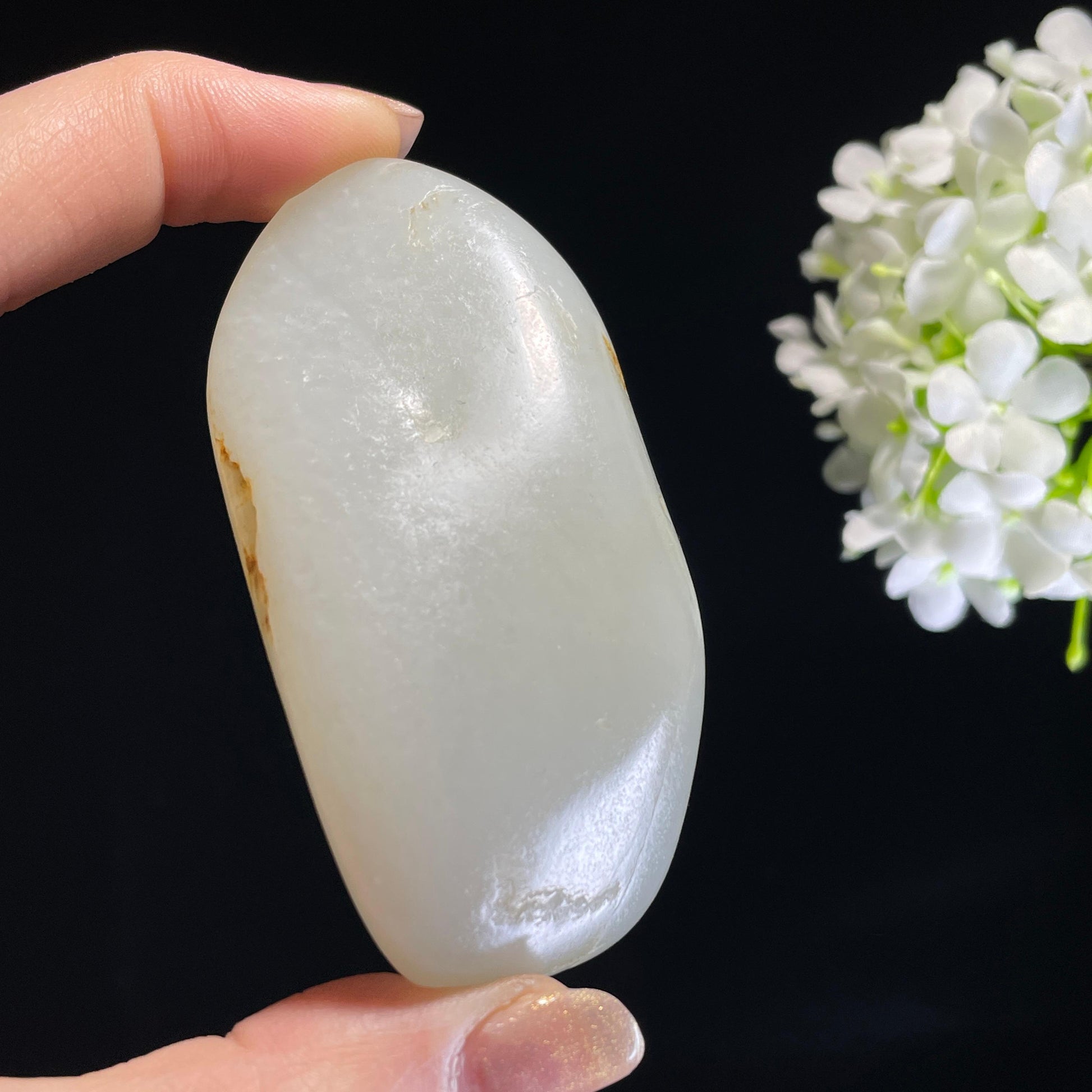 新疆天然和田玉“素玉天成”白玉洒金皮籽料（yc317250）