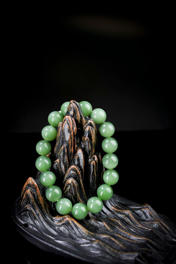 和田玉精品碧玉手串项链（两个一起配套卖的）（yc253347）