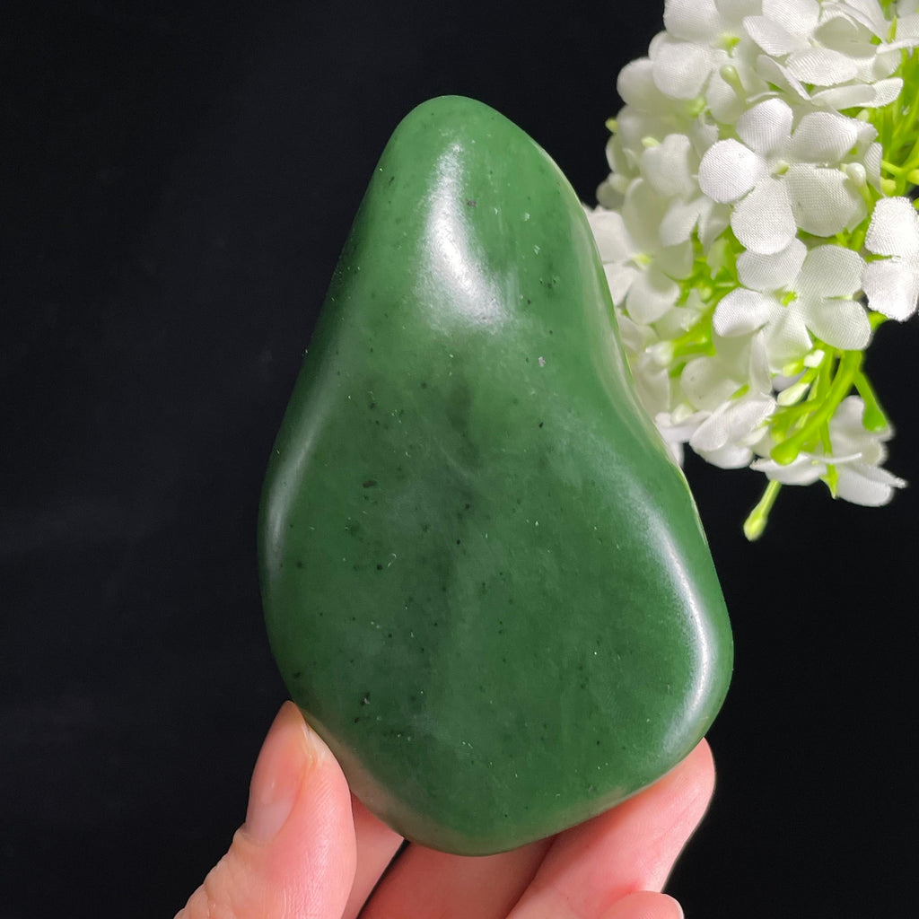 新疆天然和田玉“千峰寒碧”碧玉籽料（yc411464）