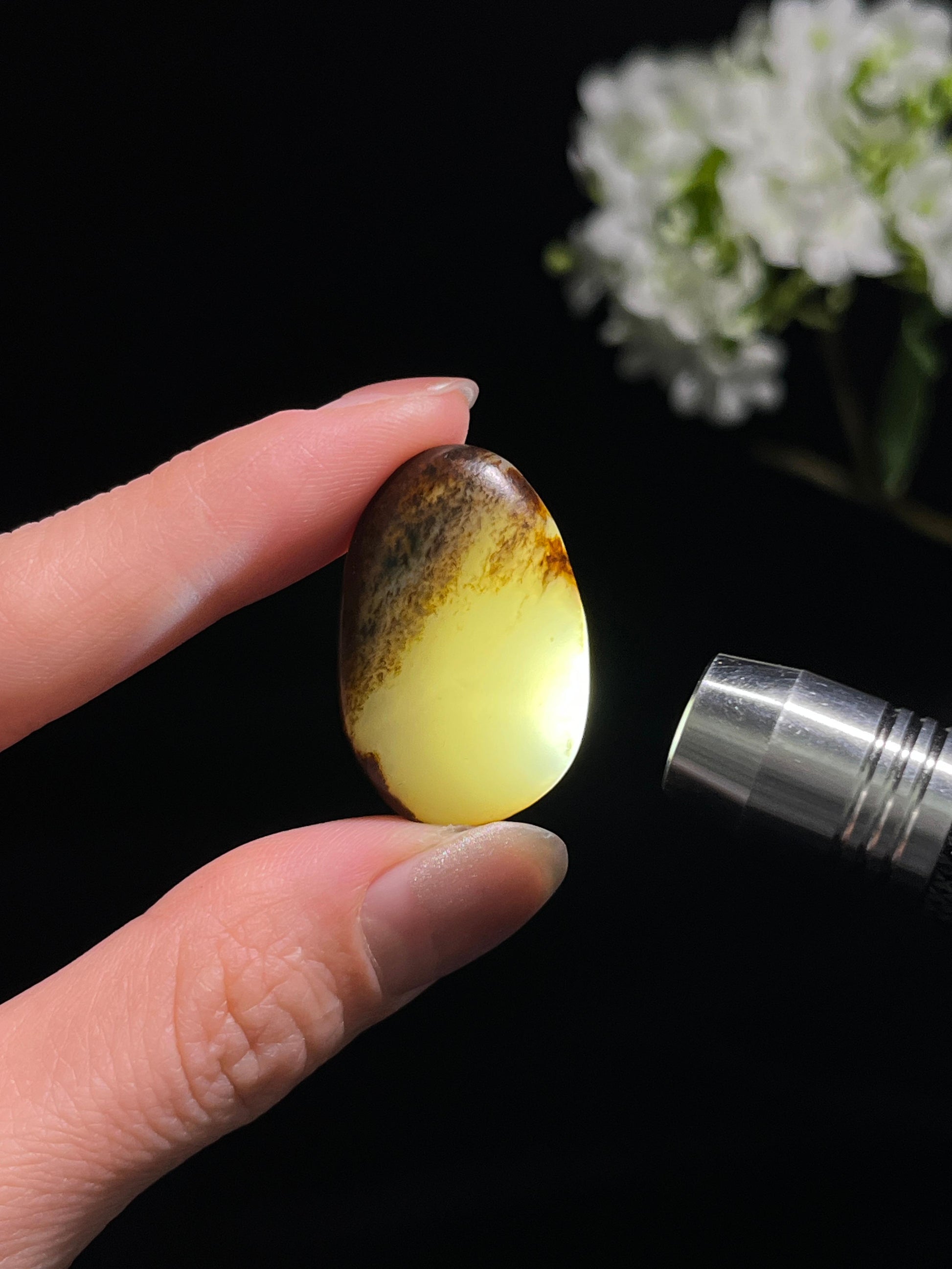 新疆和田玉聚黑皮秋梨皮籽料原石（yc250780）