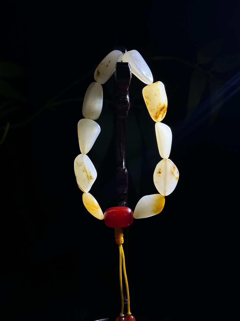和田玉.白玉洒金皮籽料手串（10颗）（yc780300）