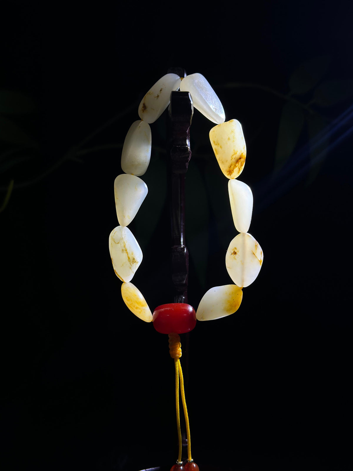 和田玉.白玉洒金皮籽料手串（10颗）（yc780300）