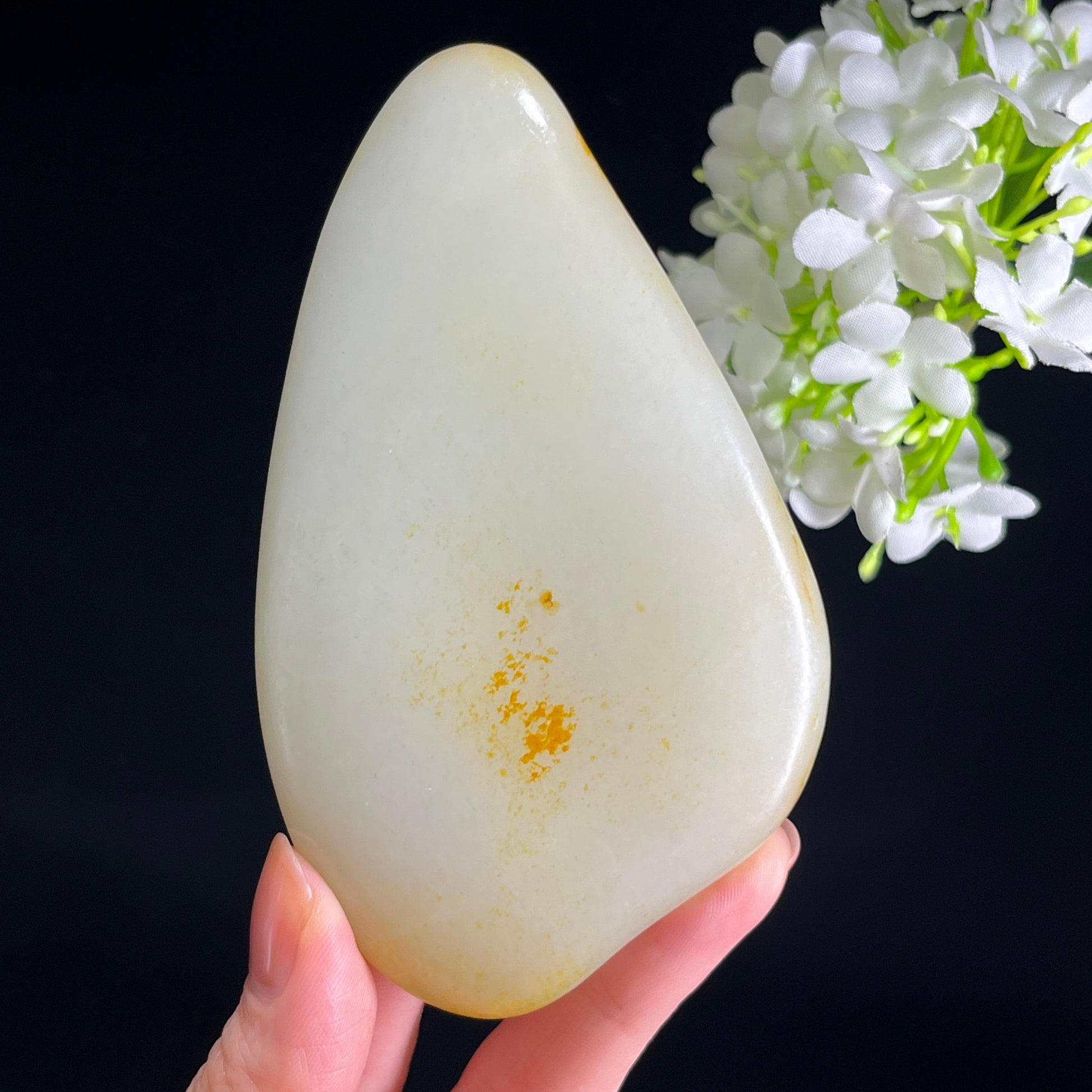 和田玉白玉“金鳞月魄”洒金皮籽料（yc345813）
