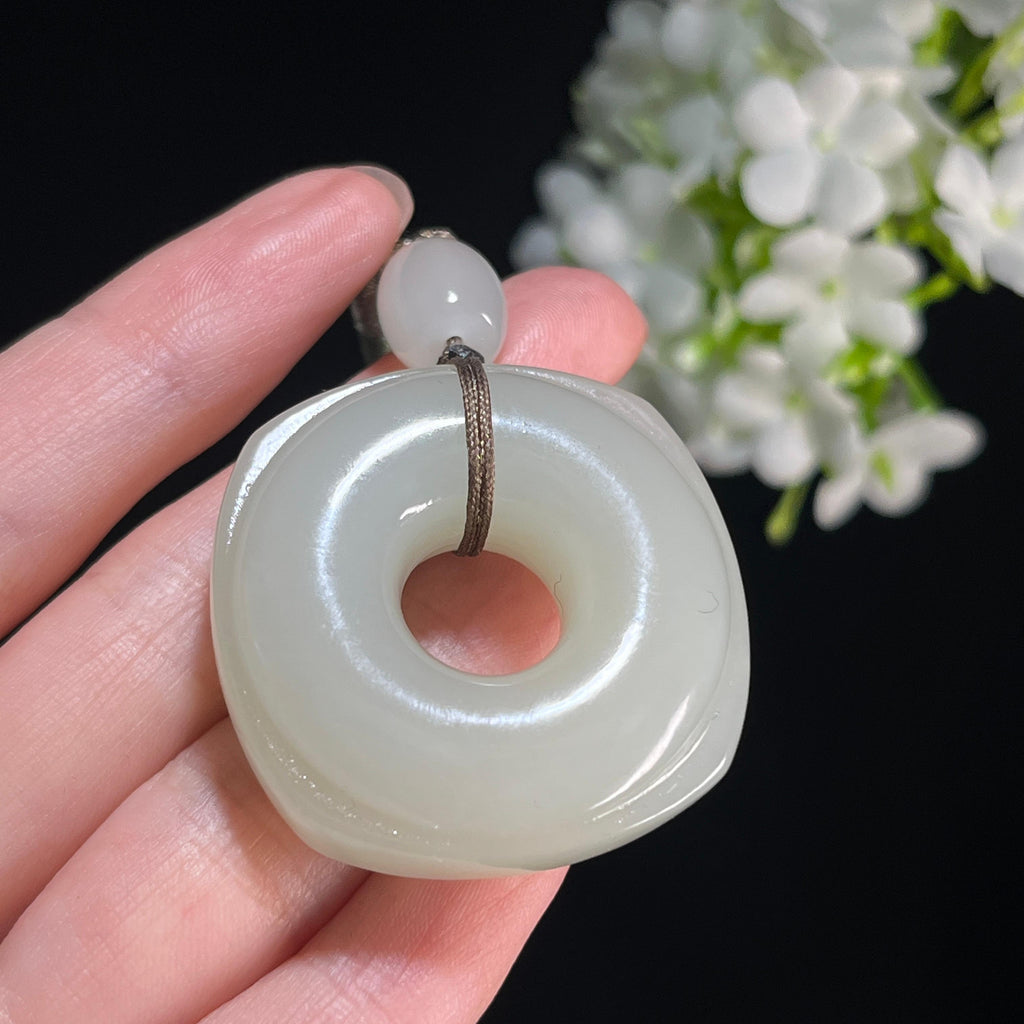 和田玉白玉平安扣（yc367286）