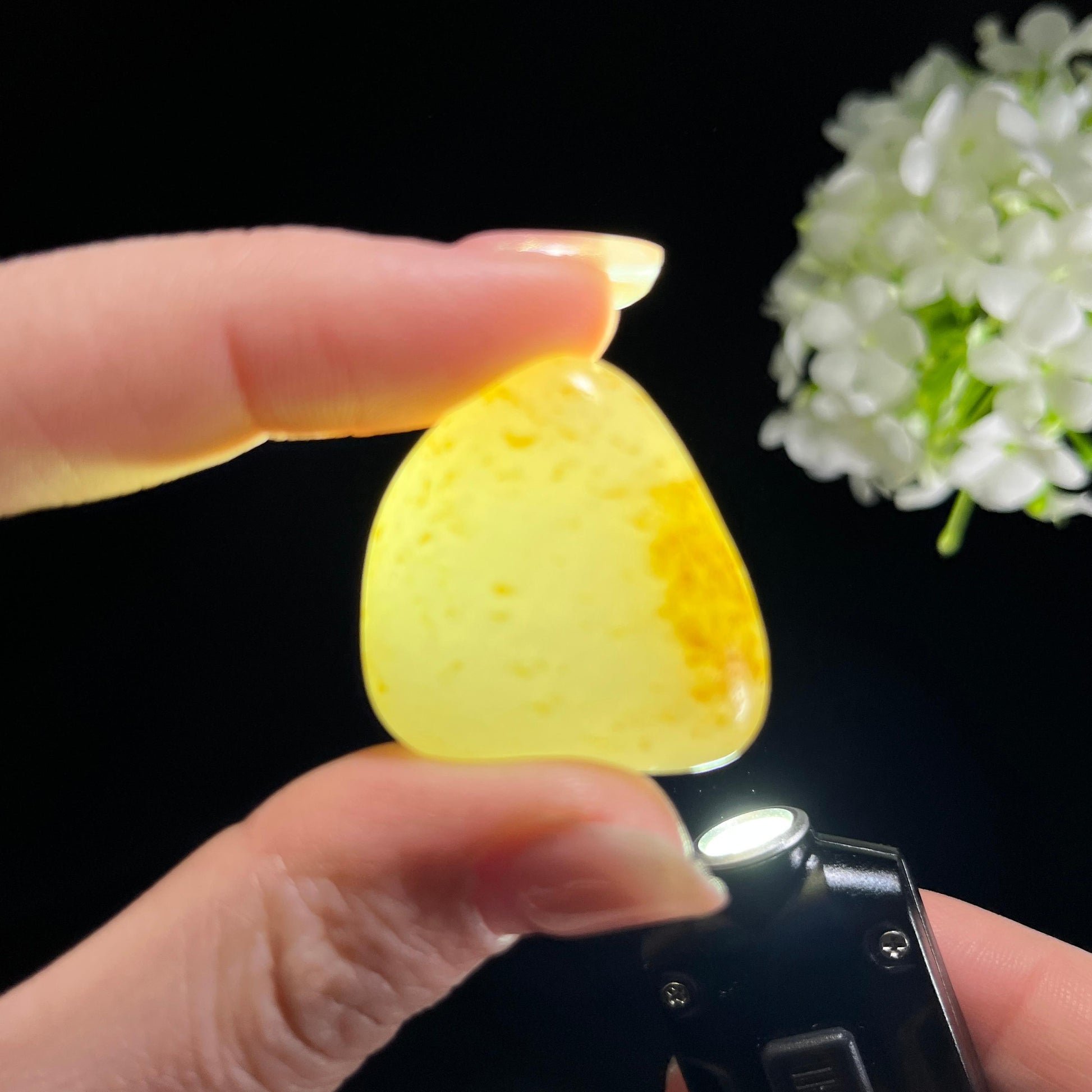 和田玉白玉“秋星暖金”洒金皮籽料（yc353873）