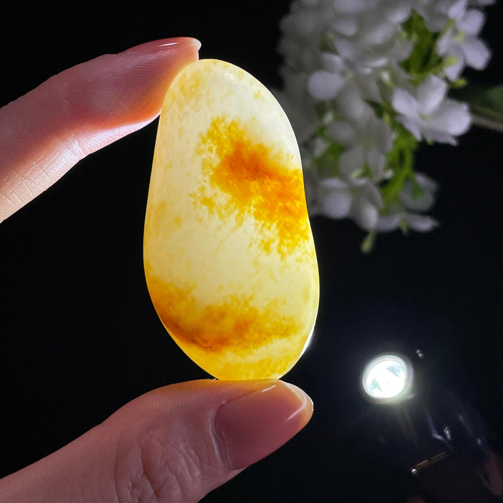 和田玉暖白种洒金皮“鸿运福金”红皮白肉籽料（yc342602）