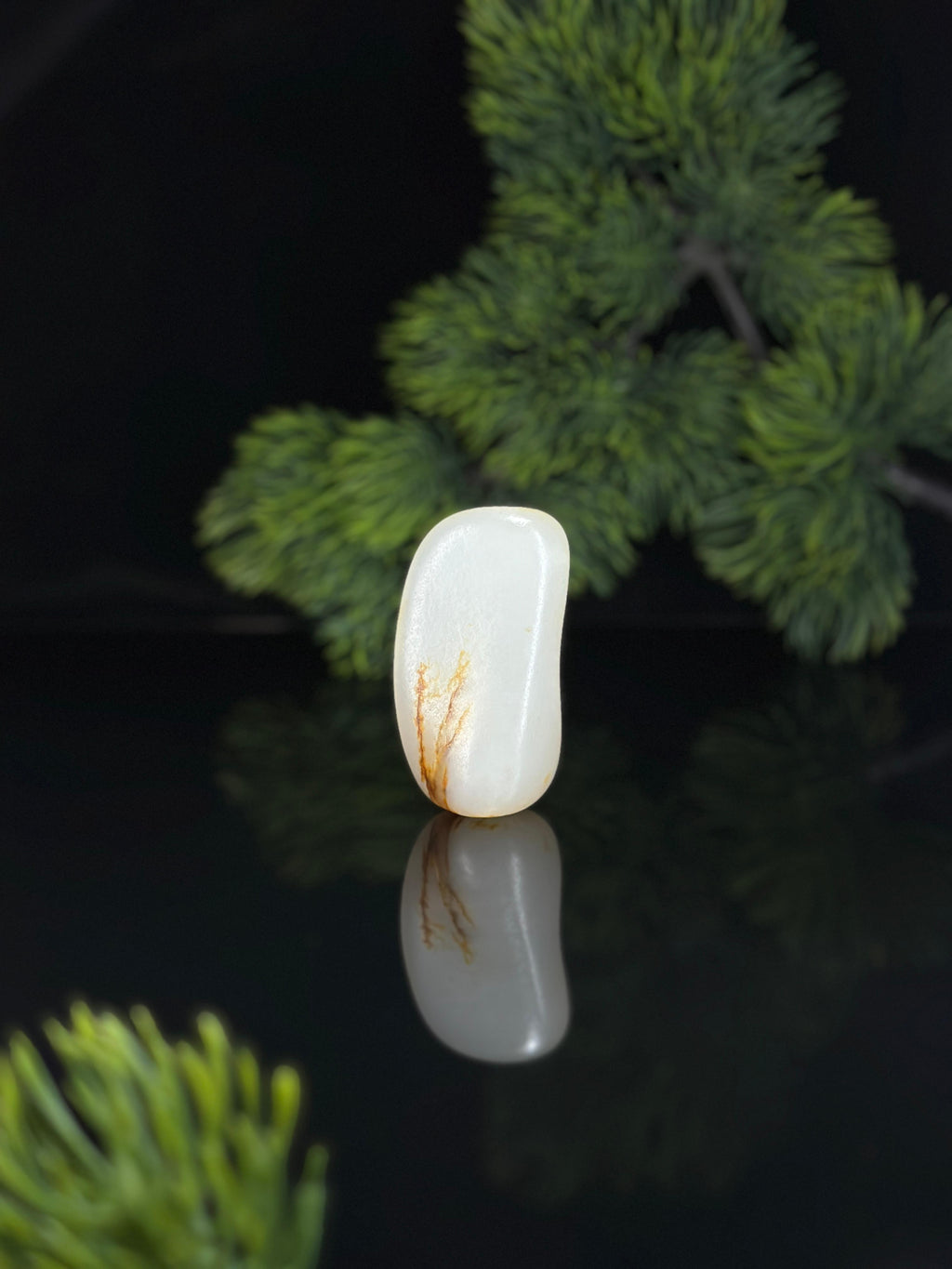 新疆和田玉一级白洒红皮珍品挂件手把两用籽（yc504864）