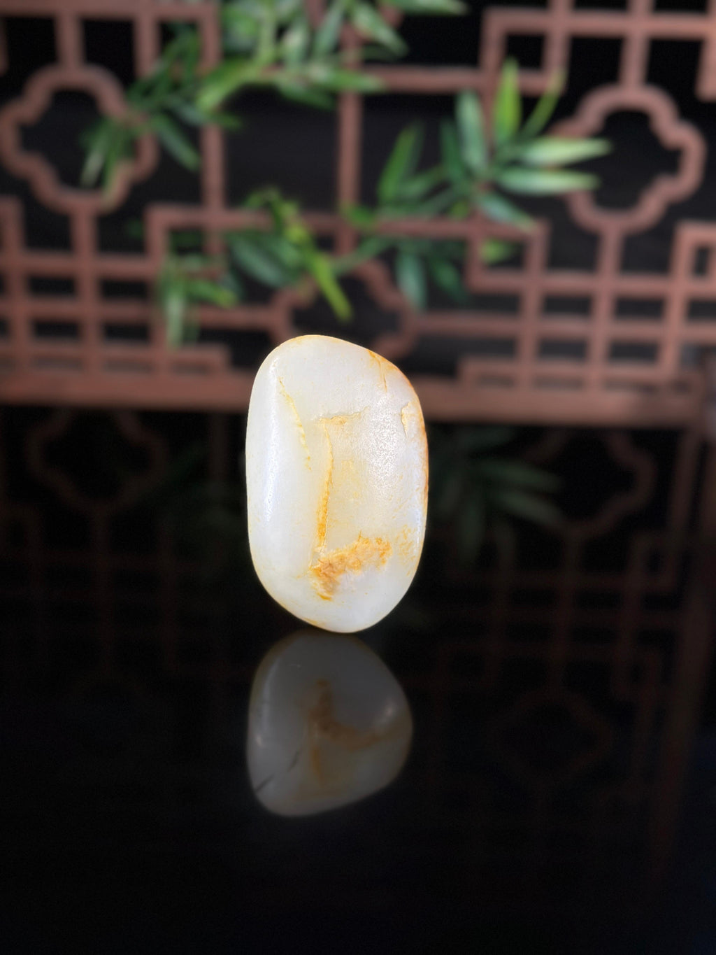 新疆和田玉白玉洒金品精品籽料手把件（yc477533）