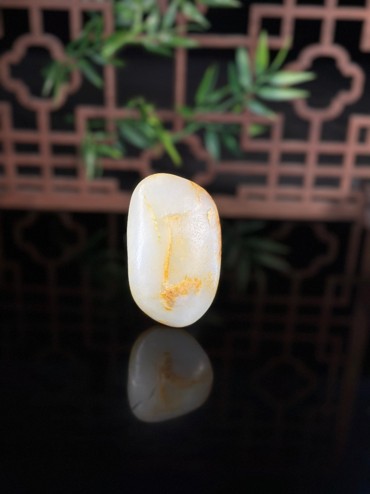 新疆和田玉白玉洒金品精品籽料手把件（yc477533）