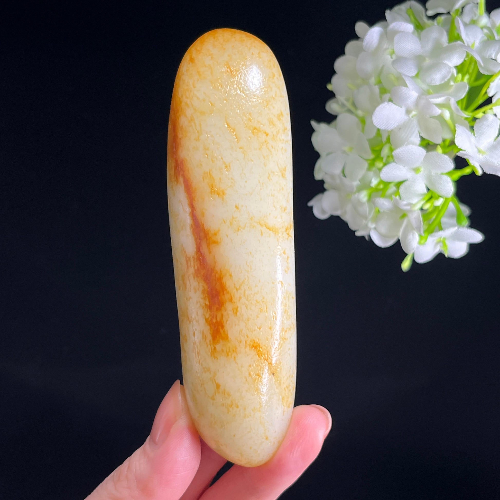 和田玉白玉“金毫凝霜”红皮洒金皮籽料（yc345790）