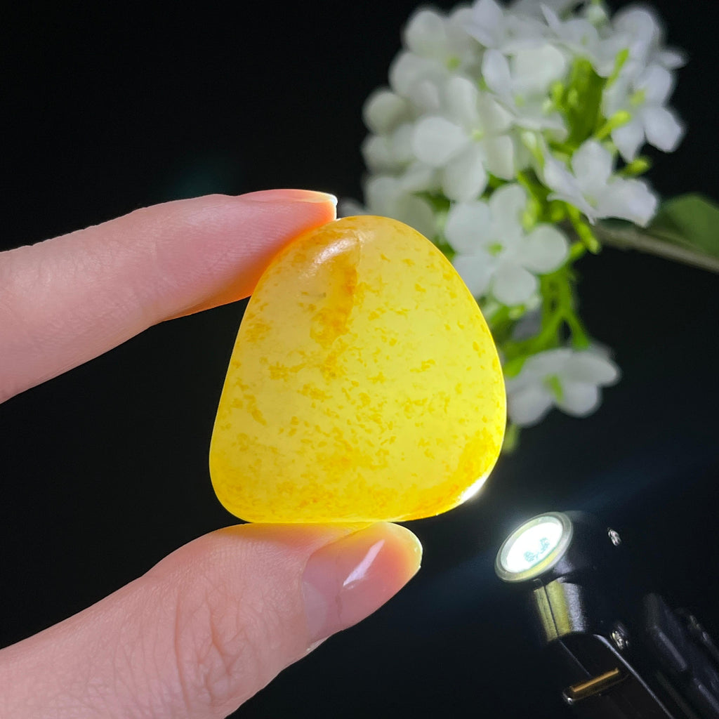 和田玉白玉暖白种洒金皮籽料原石（yc308383）