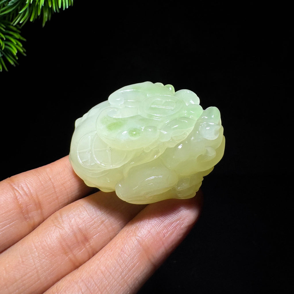 和田玉山料黄玉金蟾（yc755589）
