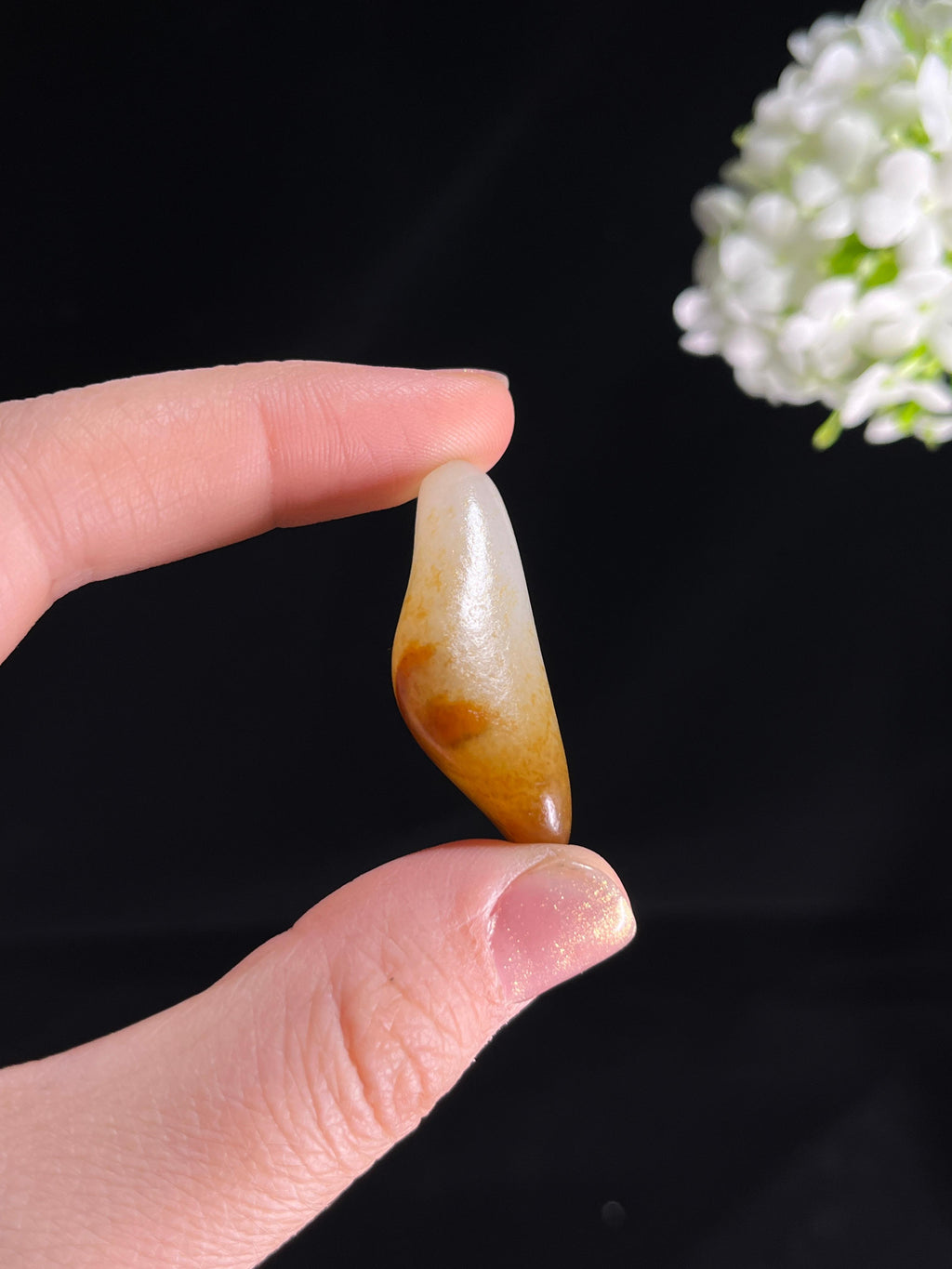 和田一级白玉秋梨皮“金韵凝脂”籽料原石（yc265721）