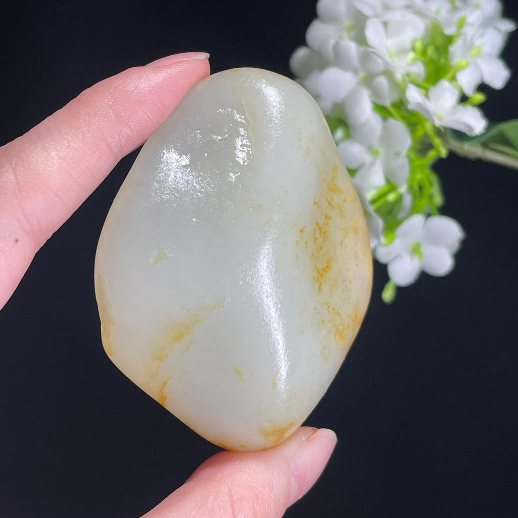和田玉白玉“星河玉台”洒金黑红皮籽料（yc316504）