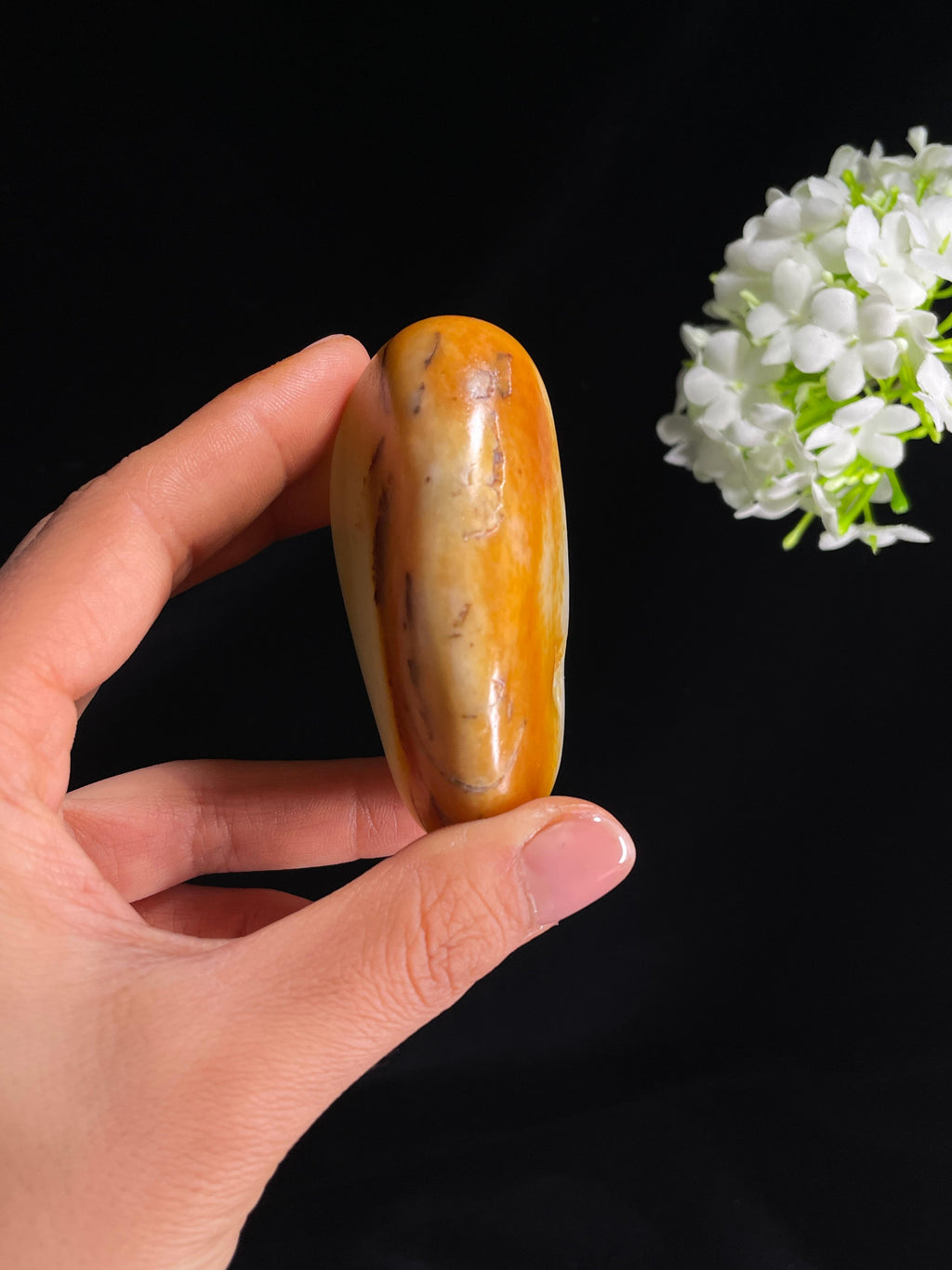 和田玉白玉黄沁皮籽料原石（yc264960）